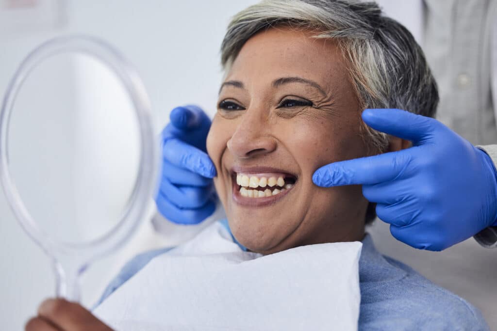 Patient visiting the dentist and dentla insurance